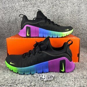 Nike Free Metcon 6 Black Purple Green Size 12 Men Training Shoes FJ7127-005
